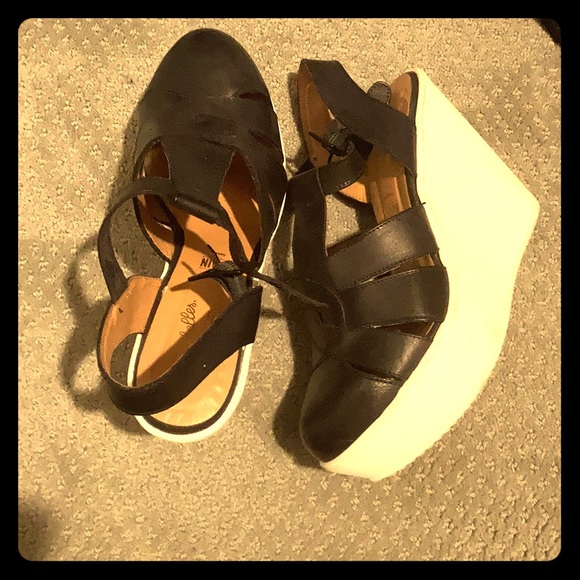 Seychelles black wedges - Picture 1 of 4